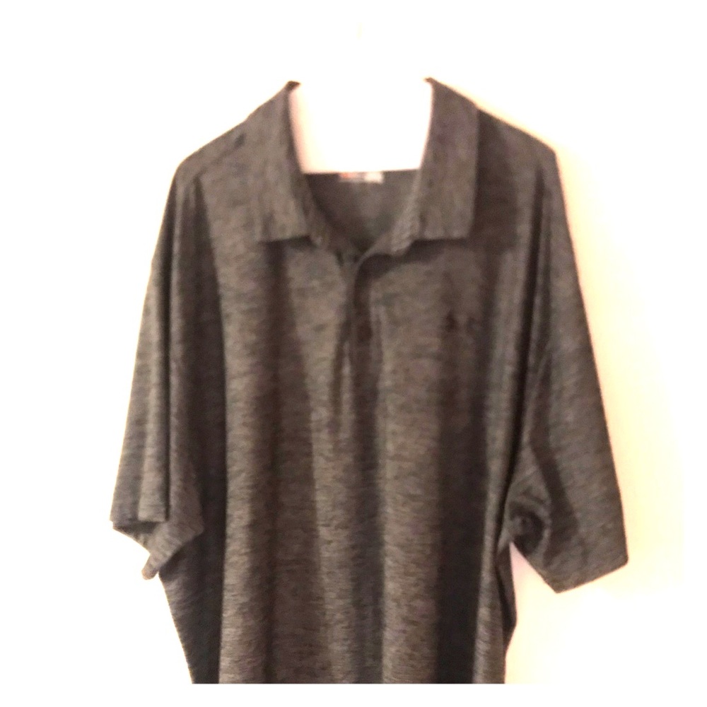 3XL Under Armour Heather Gray Dry Fit Polo